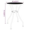 Patio Table √ò23.6"x28.3" Expanded Metal Mesh Anthracite