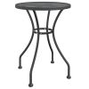 Patio Table √ò23.6"x28.3" Expanded Metal Mesh Anthracite