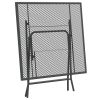 3 Piece Patio Dining Set Expanded Metal Mesh Anthracite