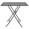 3 Piece Patio Dining Set Expanded Metal Mesh Anthracite
