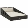 Patio Bed Black 79.1"x54.7" Poly Rattan
