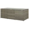 Patio Storage Box Poly Rattan 70.9"x35.4"x29.5" Gray