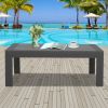 Rectangle Small Aluminum Grey End Coffee Table Furniture For Patio Garden Outdoor