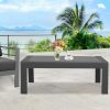 Rectangle Small Aluminum Grey End Coffee Table Furniture For Patio Garden Outdoor