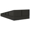 Patio Bed Black 79.1"x54.7" Poly Rattan