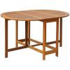 5 Piece Folding Patio Dining Set Solid Acacia Wood