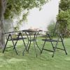 Patio Table √ò23.6"x28.3" Expanded Metal Mesh Anthracite