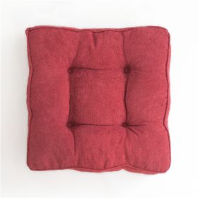 Stool Docking Seat Cushion Soft (Option: Fleece Red-40x40x10cm)