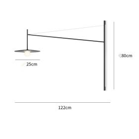 Aisle restaurant creative long pole line strip geometric wall light (Option: A-Long pole)